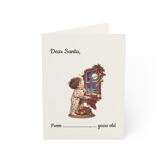 Dear Santa Card – Christmas Wish List Keepsake for Boys