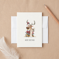 Funny Reindeer Christmas Card – Santa's Nice List Merry Christmas Card, Cute Holiday Greeting Card