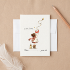 Dear Santa Card – Letter to Santa Christmas Card for Girls, Christmas Wish List Card for Kids, Holiday Activity Greeting Card