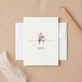 Love Birds Valentine Card – Cute Cockatiel Couple Greeting Card, Romantic Love Card for Him or Her
