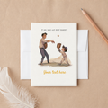 Baseball Dad Card – Personalized Father's Day or Birthday Card from Son, Sentimental Father Son Greeting Card
