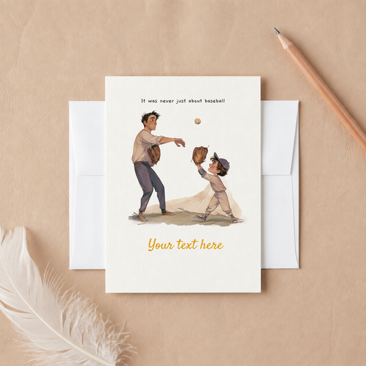 Baseball Dad Card – Personalized Father's Day or Birthday Card from Son