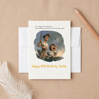 Fishing Dad Card – Personalized Father's Day or Birthday Card from Son, Sentimental Father Son Fishing Keepsake