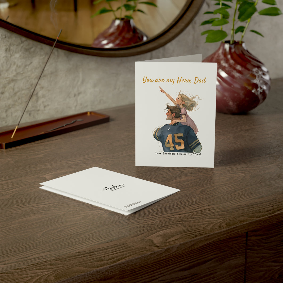 Personalized Card for Dad – Custom Message Birthday or Father's Day Card from Daughter, Sentimental Father Greeting Card
