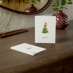 Funny Christmas Tree Card – Let's Get Lit Christmas Card, Watercolor Holiday Greeting Card