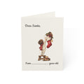 Dear Santa Card – Letter to Santa Christmas Card for Boys, Christmas Wish List Card, Kids Holiday Activity Greeting Card
