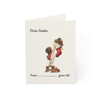 Dear Santa Card – Letter to Santa Christmas Card for Boys, Christmas Wish List Card, Kids Holiday Activity Greeting Card