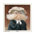 Judge Cat Wall Art Print – Funny British Longhair Cat Portrait, Lawyer Cat Poster, Courtroom Animal Wall Decor - Nimbun Art - Frame not included